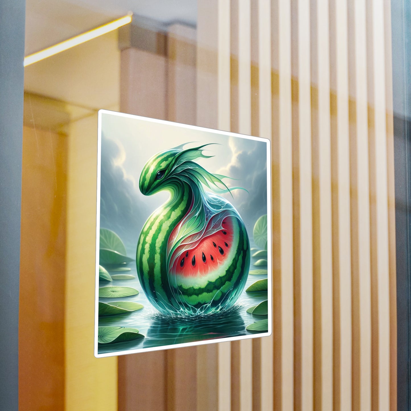 Vinyl Decal - Watermelon Serpent: Guardian of the Glistening Ponds