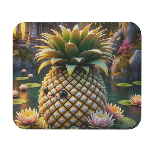 Mouse Pad - Enchanted Pineapple: The Keeper of the Lotus Pond