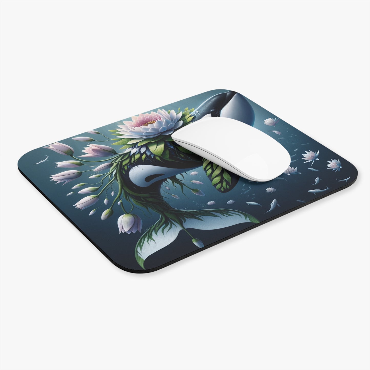 Mouse Pad - Floral Cetacean Harmony