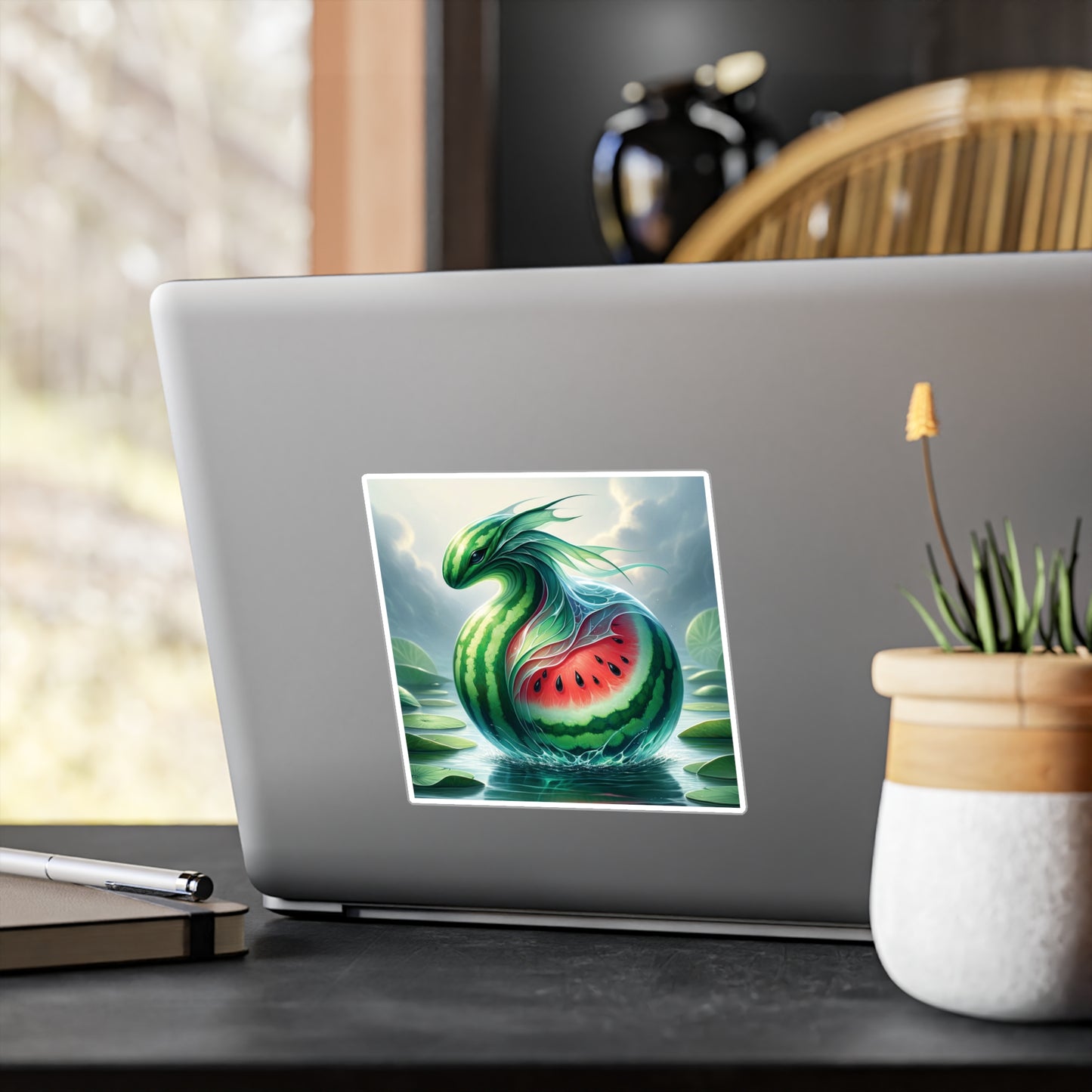 Vinyl Decal - Watermelon Serpent: Guardian of the Glistening Ponds