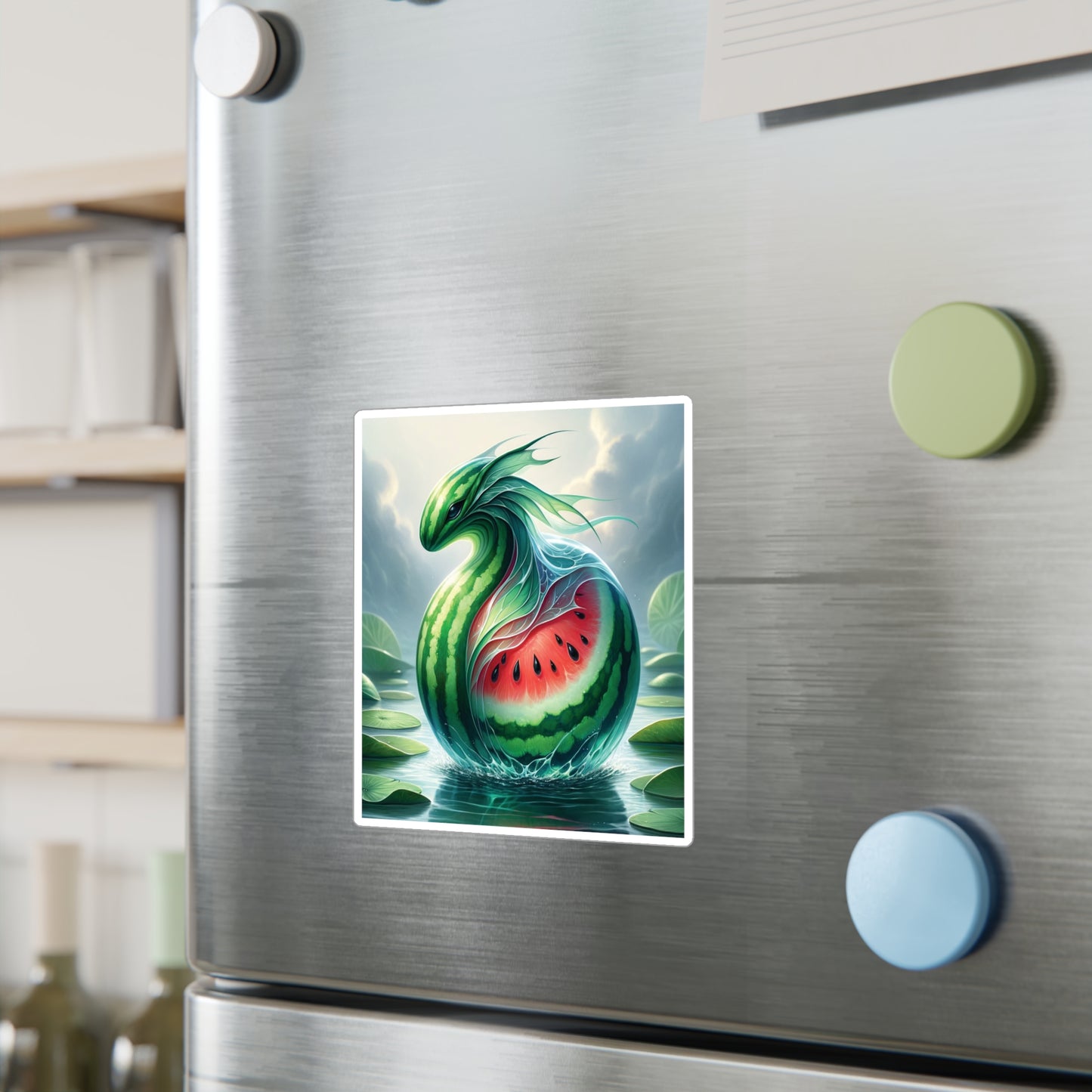 Vinyl Decal - Watermelon Serpent: Guardian of the Glistening Ponds